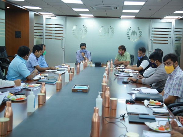Telangana Municipal Administration and Urban Development Minister KT Rama Rao during a review meeting in Hyderabad on Monday.