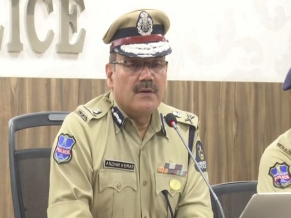 Anjani Kumar, Police Commissioner of Hyderabad, speaking to medis persons on Friday. (Photo/ANI)