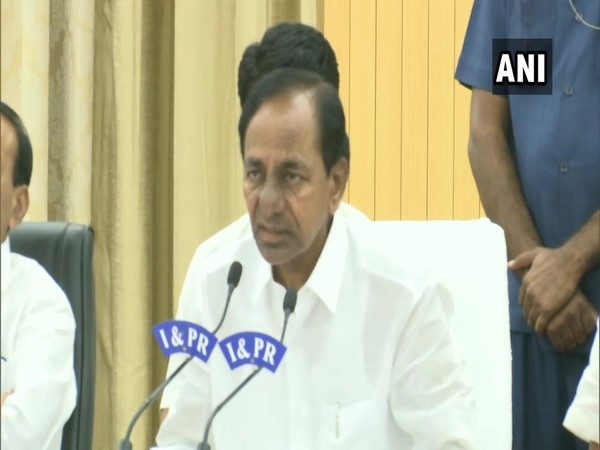 Telangana Chief Minister K Chandrashekar Rao addressing media in Hyderabad on Saturday.