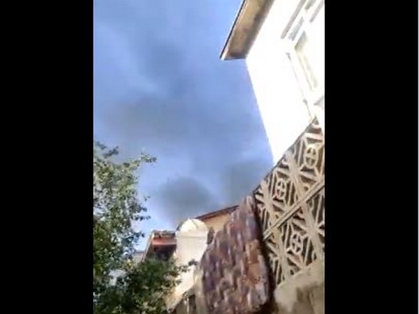 Black fumes coming out of the Karte Parwan Gurdwara.