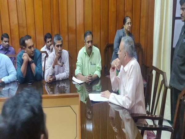 Journalists meeting with Karnataka Assembly Speaker Vishweshwara Hegde Kageri in Bengaluru . Photo/ANI