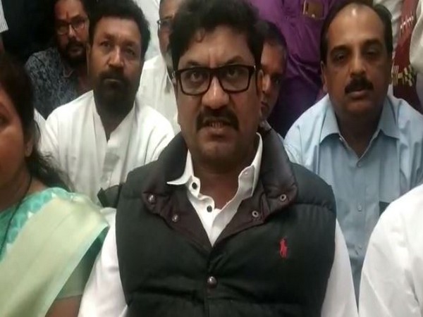 Congress MLA from the Jalna Assembly seat, Kailash Goryantal speaking to reporters. Photo/ANI