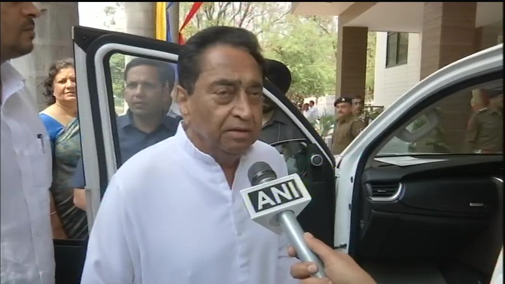 Madhya Pradesh Chief Kamal Nath while speaking to ANI in Bhopal, Madhya Pradesh on Tuesday. Photo/ANI