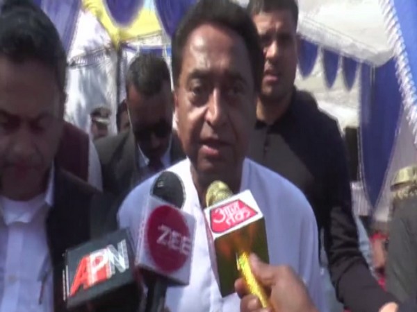 Madhya Pradesh Chief Minister Kamal Nath talking to reporters in Chhindwara, MP on Thursday. Photo/ANI