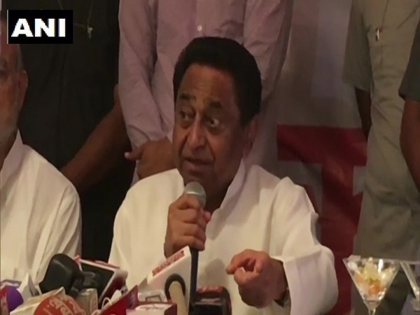 Senior Congress leader Kamal Nath during a press conference on Saturday.