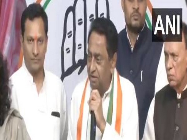 Madhya Pradesh Chief Minister Kamal Nath addressing a press conference in Bhopal, Madhya Pradesh on Thursday. (Photo/ANI)