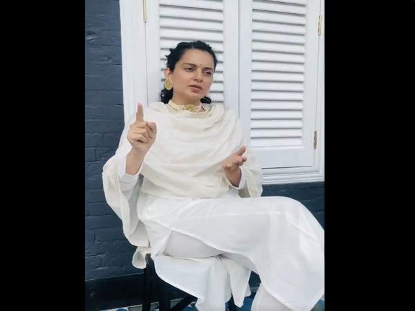 A still from the video shared by Rangoli Chandel featuring Kangana Ranaut (Image courtesy: Twitter) 