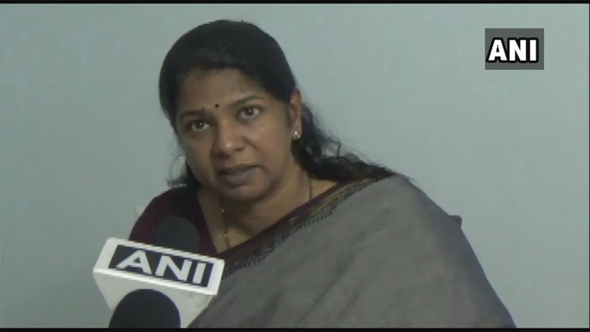 DMK MP candidate Kanimozhi speaking to ANI on Tuesday