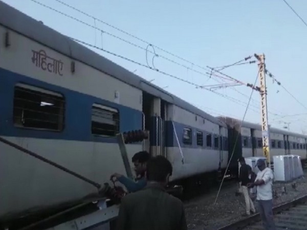 Four train coaches derailed at Kanpur Railway Station on Wednesday. [Photo/ANI]
