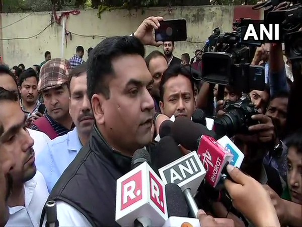 BJP leader Kapil Mishra speaking to reporters in New Delhi on Thursday. Photo/ANI