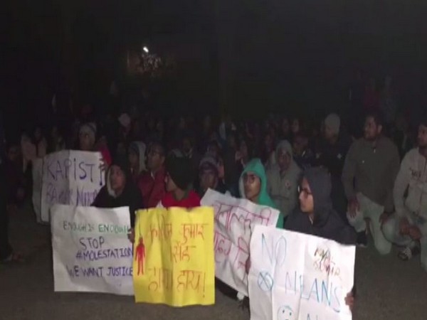 Junior Resident Doctors of Lala Lajpat Rai Memorial Medical College sat on protest tonight, against the Head of ENT Dept.