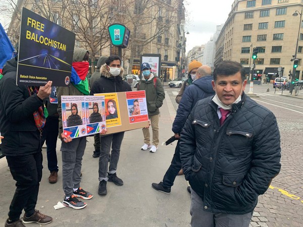 Protest outside Canadian embassy in Paris to seek justice for Karima Baloch (ANI)