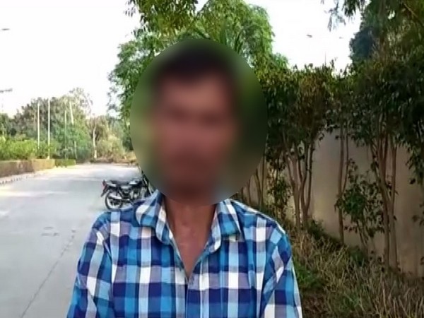 Father of the minor victim talking to reporters in Karnal. Photo/ANI