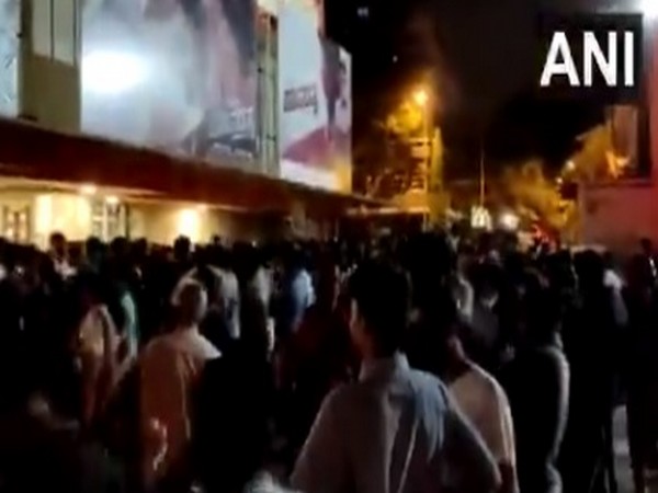 A visual from outside a cinema hall in Karnataka. 