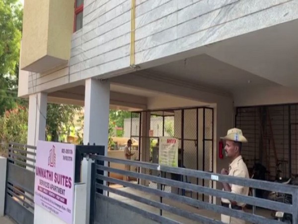 Visuals from outside the apartment in Mysuru.