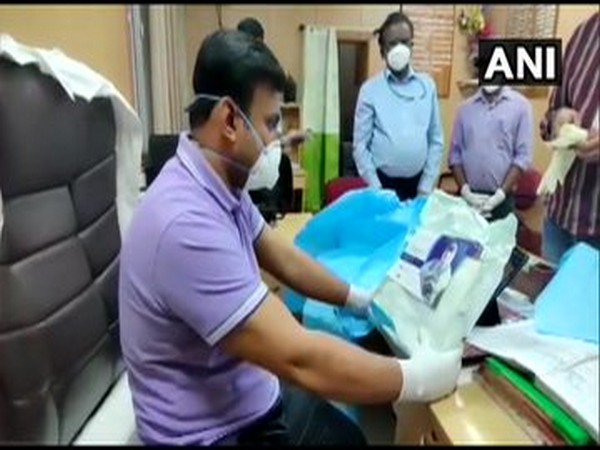 State Medical Education Minister K Sudhakar seen at KC General Hospital in Bengaluru on Friday.