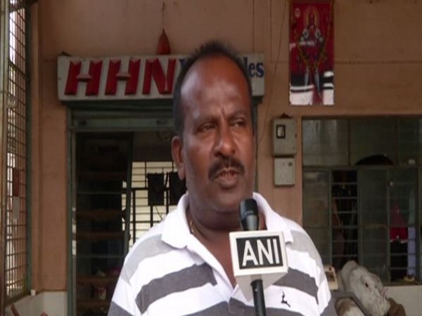 Hichak Nagesh, Vegetable Wholesaler from Karnataka's Shivamogga speaking with ANI on Friday. [Photo/ANI]