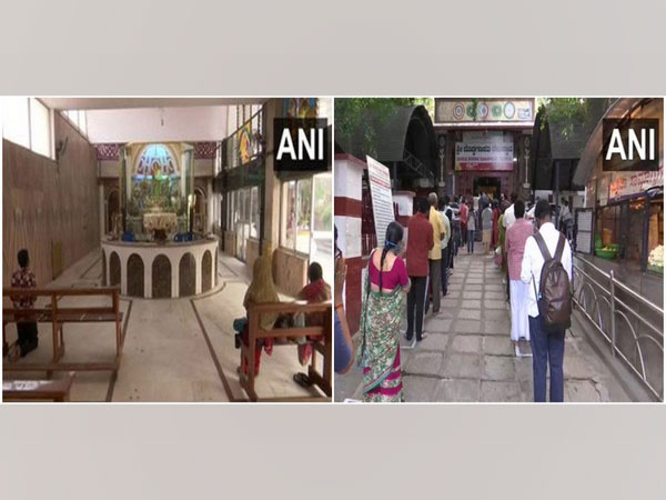 Visuals from Bengaluru's Saint Mary's Church (left) and Shree Dodda Ganapathi Temple (right)