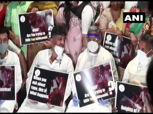 A visual from a protest. (Photo/ANI)