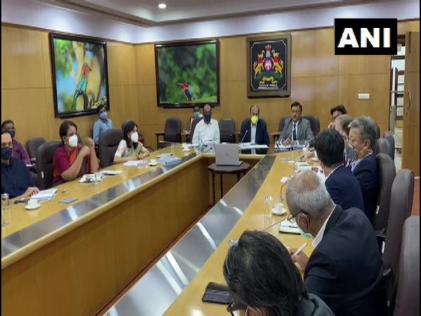 Visual from the first meeting of the task force in Bengaluru on Wednesday. Photo/ANI