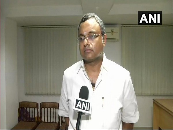 Congress leader Karti Chidambaram talking to ANI on Sunday.