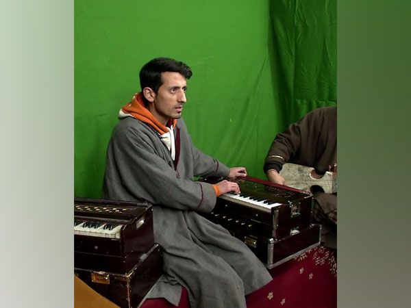 Adil Manzoor Shah at his studio in Kashmir.