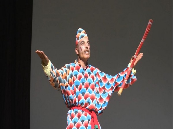 A Kashmiri artist performing a theatre show in Srinagar. 