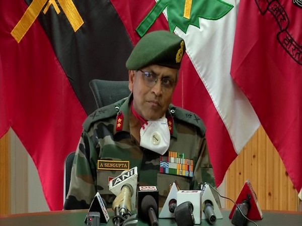 A Sengupta, J-K General Operation Commanding (GOC), Victor Force during press conference in Jammu and Kashmir on Saturday. Photo/ANI