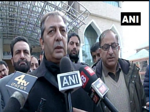 Divisional Commissioner of Kashmir Baseer Ahmad Khan speaking to reporters in Srinagar on Tuesday.