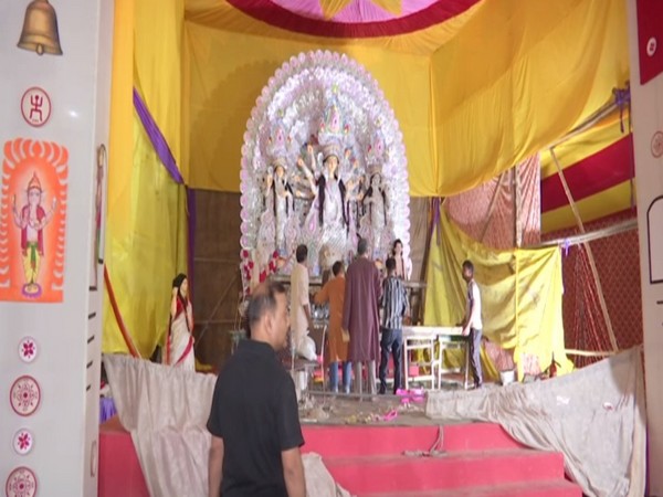 Durga puja celebration at Kashmiri Gate in New Delhi. Photo/ANI