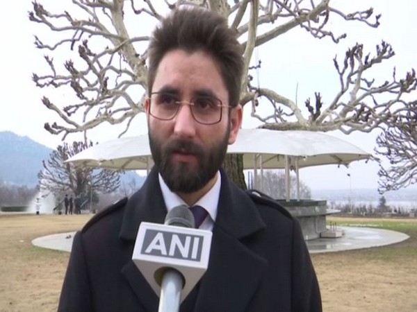 Kashmiri activist Mir Junaid speaking to ANI in Srinagar on Thursday.