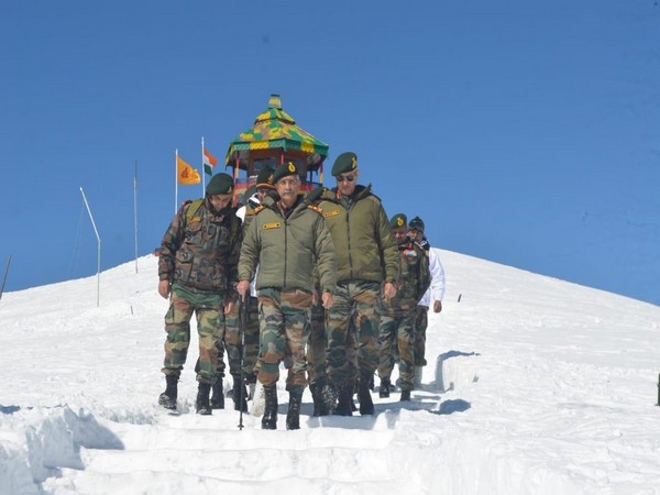 Chief of Army Staff General MM Naravane in Kashmir on Wednesday. Photo/ANI