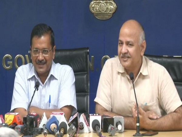 Delhi Chief Minister Arvind Kejriwal and Deputy Chief Minister Manish Sisodia addressing a press conference on Monday. Photo/ANI
