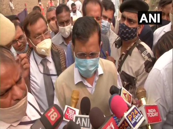 Chief Minister Arvind Kejriwal speaking to reporters in Delhi on Wednesday. [Photo/ANI]