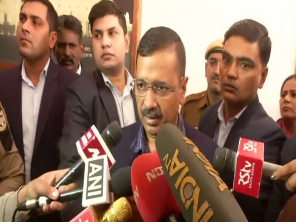 Chief Minister Arvind Kejriwal talking to reports in New Delhi on Monday. Photo/ANI