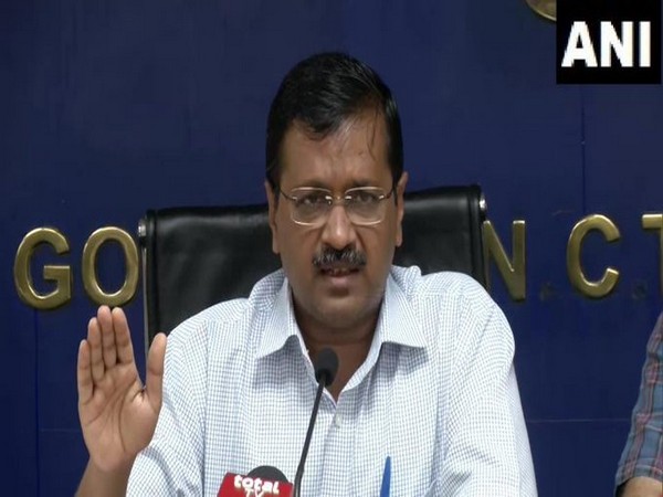Delhi Chief Minister Arvind Kejriwal addressing a press conference on Friday. Photo/ANI