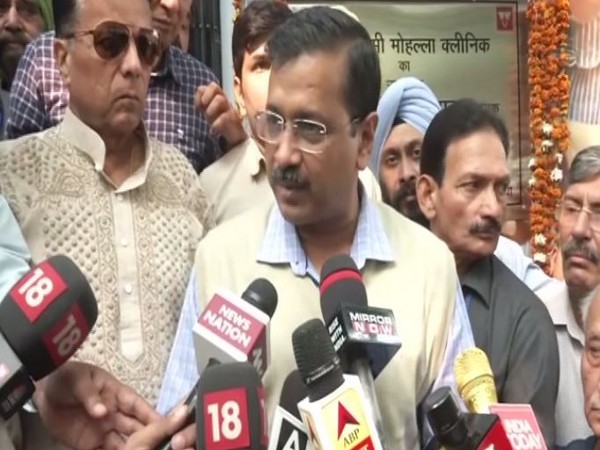 Delhi Chief Minister Arvind Kejriwal speaking to media persons in New Delhi on Wednesday. (Photo/ANI)