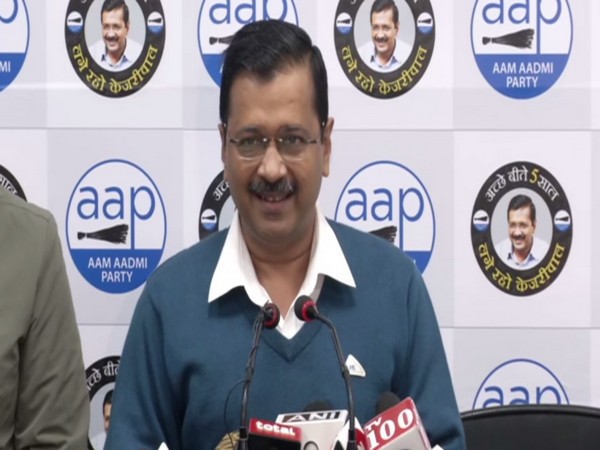 Delhi Chief Minister Arvind Kejriwal addressing a press conference in New Delhi on Monday. Photo/ANI
