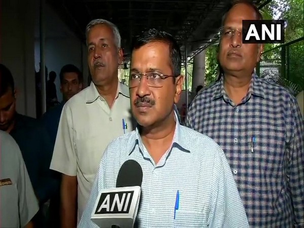 Delhi Chief Minister Arvind Kejriwal speaking to ANI