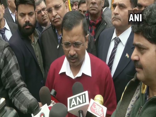 Delhi Chief Minister Arvind Kejriwal speaking to reporters in New Delhi on Thursday.