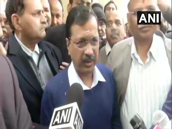 Delhi CM Arvind Kejriwal speaking to reporters in New Delhi on Friday. Photo/ANI