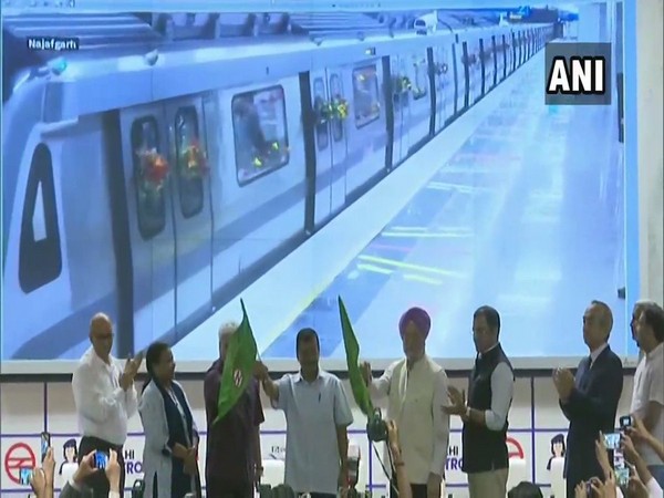 The Grey Line of Delhi Metro flagged off by Delhi Chief Minister Arvind Kejriwal and Union Minister HS Puri at Metro Bhawan in New Delhi on Friday.