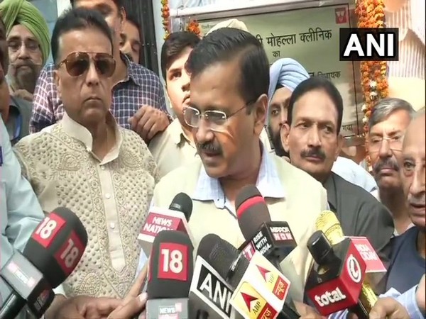 Delhi Chief Minister Arvind Kejriwal speaking to reporters in New Delhi on Wednesday.