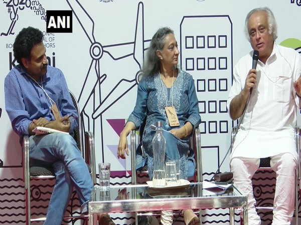 Jairam Ramesh speaking at the book fair in Kochi on Thursday. Photo/ANI