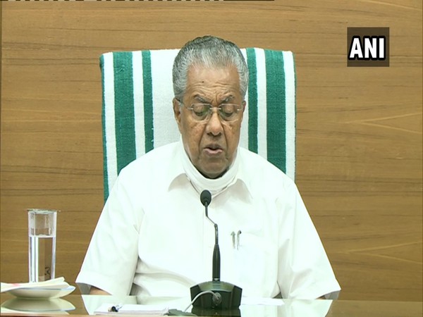 Kerala Chief Minister Pinarayi Vijayan speaking to the reporters on Monday. (Photo/ANI)