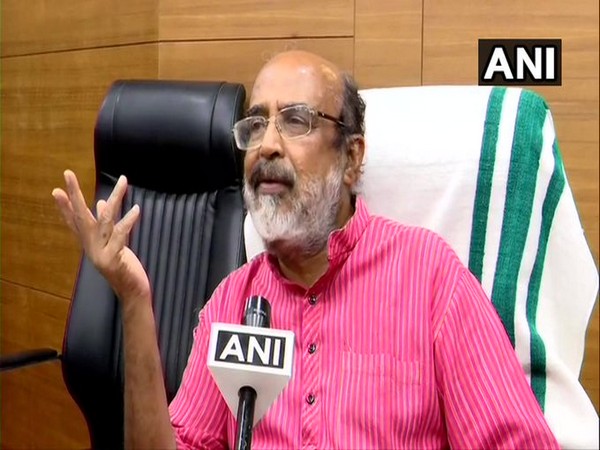 Kerala Finance Minister TM Thomas Isaac speaking to ANI in Thiruvananthapuram. Photo/ANI