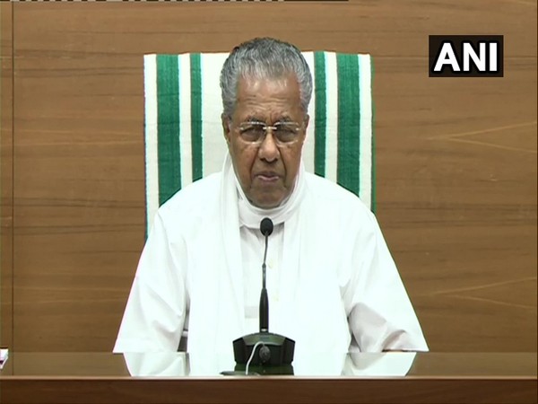 Kerala Chief Minister Pinarayi Vijayan speaking to media in Kerala on Tuesday. Photo/ANI