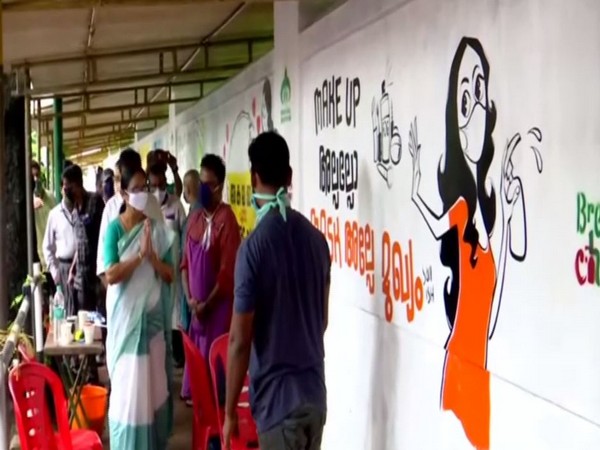 Kerala Health Minister K K Shailaja inaugurates Kerala Cartoon Academy's 'break the chain' campaign
