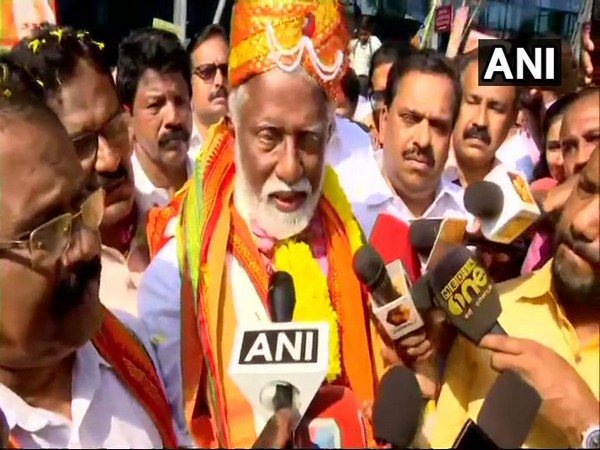 Former Governor of Mizoram Kummanam Rajasekharan speaking to media in Thiruvananthapuram on Tuesday. (Photo/ANI)