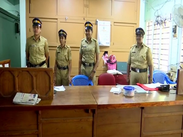 Kerala women cops take charge as SHOs for International Women's day. Photo/ANI